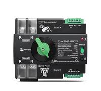 220V 230V Din Rail ATS Dual Power Automatic Transfer Electrical Selector Switch Uninterrupted 2P 63A 100A 125A TOQ7 PV 1Pcs(100A)