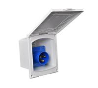 220V-240V Mains Hook Up Inlet Socket Caravan Vw Motorhome Camper Flush Fitting White