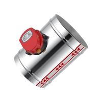 220V 24V 12V Stainless Steel 201 Damper Electric Air Valve Motorized Check Valve for 3/4/5/6/8inch Pipe 80/100/125/150/200/250mm(200MM,DC12V)