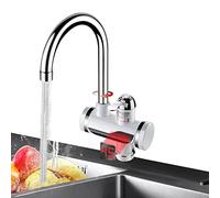 220V 3sec Instant Tankless Electric Hot Water Faucet, 360° Fast Heating Tap Water Heater with LED Digital Display for Home Kitchen Bathroom (Under Inflow)