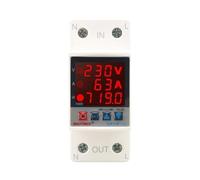 220V 63A 40A Adjust Voltage Relay Over Under Voltage Protector Over Current Limit Wattmeter KWH Energy Meter Power Comsumption(40A)