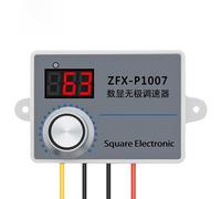 220V AC Motor Speed Controller Digital Display 0-100% Stepless Adjustment For Single Phase Fan Heater Light Dimmer