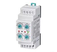 220V AC Overvoltage Undervoltage Protection Relay for Three-Phase Motors with Adjustable Delay and Reset Control, High Low Voltage LED Alerts, DIN Rail Panel Mount, for DSP GKM-11