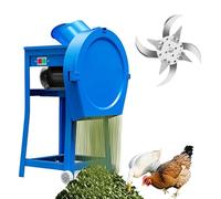 220V Animal Feed Mill Grass Crusher Cutting Machine, 4000RPM Heavy-duty Grinder, Adjustable Thickness 500kg/h, for Farms Pastures Slice Chop
