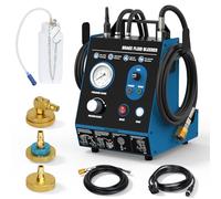 220V Automatic Brake Bleeding Kit for Most Vehicles,1.6L/min Vacuum Filling | Pulse Brake Bleeding, One-Person Use, Quick Refilling, Adjustable Flow, Fluid Shortage Protection, 3 Master Cylinder Adapters