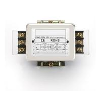 220V Bipolar Terminal Block for EMI Power Filter for Mechanical Equipment, 6A/10A/20A/30A Optional, Nickel-Plated Iron, Silver, Compatible with 250VAC 50/60Hz Systems