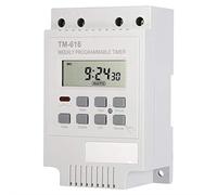 220V Digital Timer Switch 7 Day Programmable Smart Control Switch Timer Indoor Energy-saving Electrical Switch for Lamps TV Radio Home Appliances(White 12V)