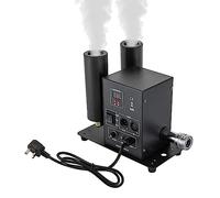 220v Double Head Fog Machine Jet Machine Two Head With Two Control Modes Party Spraying Height 6-8m with Indicator Light and Display, for Wedding, Halloween, Party and Stage Effect
