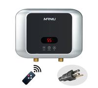 220V Electric Instant Tankless Water Heater 3000W Wall-Mounted Electric Heaters for Bathroom Hot Water Shower and Home Kitchen Under Sink