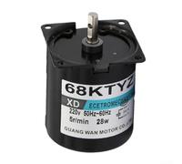 220v Electric Motor 60KTYZ AC 28W Small Adjustable Low Speed Permanent Magnet Synchronous Motor CW/CCW 2.5/20/30/110 RMP High Torque Claw-pole Type for Turntable Rotisserie(2.5 rpm)
