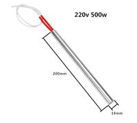 220V Igniter Cartridge Heating Element Cylindrical Mold Tubular Heater SUS304 Single End Electric Hot Rod 500w/750w/1000w(14mmx200mm 500w)