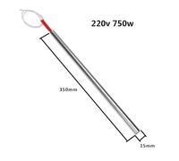 220V Igniter Cartridge Heating Element Cylindrical Mold Tubular Heater SUS304 Single End Electric Hot Rod 500w/750w/1000w(15mmx350mm 750w)