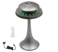 220V Levitating UFO Lamp, Magnetic Levitation Lamp 15 Colours RGB White Magnetic UFO LED Light 5.2 Bluetooth Speake Built-in 1050Mah Battery Cool Desk Lamp with Floating Stand,USB Cable, Power Adap