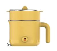 220v Mini Electric Multi Cooker Portable Electric Rice Cooker Hotpot Cooking Machine Electric Hot Pot Yellow (Size : Yellow)