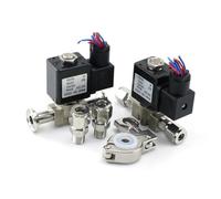 220V Normally Closed Stainless Steel 316 Solenoid Valve with 2PCS Silicone RubberVX2120-08-SS-NC(220V,Valve with FC8mm)