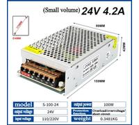 220V to 12V 24V For LED Strip Power Transformer, Switching Adapter, 25W 350W Models (S-200-24 (S-100-24 (100W 24V 4.2A) Small size)