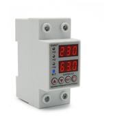 220V Voltage Protector Switch 40A 63A Din Rail Adjustable Over Voltage and Under Voltage Protective Device Overcurrent Overvoltage Protector Reset Switch (63A)