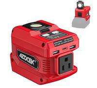 220W Power Inverter Compatible with 18V Mil-wau-kee Battery, DC 18V to AC 110V Portable Power Station with 1 AC Outlet, 2 USB Ports and 1 Type-C Quick Charge