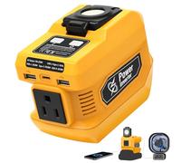220W Power Inverter for Dewalt 18V/20V Battery Power Supply Inverter DC 20V to AC 110V - 120V Power Station Charger Adapter