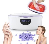 220W Professional Paraffin Wax Bath Machine w/ 4000ml Pure Aluminium Pot, LED Display & Touch Control - Adjustable Temp (45-75°C) & Timer - for Hands, Feet Therapy (Home/Spa Use)