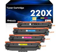 220X 220A Toner With Chip for HP 220X Toner Set MFP 4302dw 4302fdw 4 Pack | Compatible for HP Color Laserjet Pro MFP 4202dw 4202dn 4302fdn (W2200X W2201X W2202X W2203X, Black Cyan Yellow Magenta)