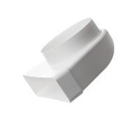 220x55mm- Ø 100mm Flat Rectangular to Round Ducting Adapter - 90° Duct Connector