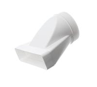 220x55mm- Ø 125mm Flat Rectangular to Round Ducting Adapter - Duct Connector