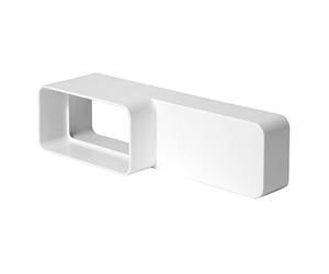 220x55mm-110x55mm Duct Reducer - Rectangular Flat PVC Ducting - Connector Adapter