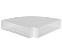 220x55mm 90° Horizontal Elbow Bend - Rectangular Plastic Ducting Adaptor