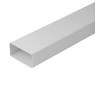 220x55mm(9''x2'') - 0.5 m Length White Rectangular Flat Ducting - Flat Channel Pipe