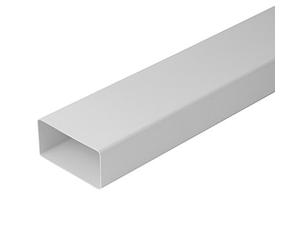 220x55mm(9''x2'') - 0.5 m Length White Rectangular Flat Ducting - Flat Channel Pipe