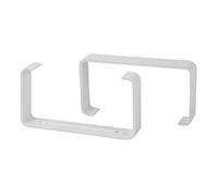 220x55mm Rectangular Ducting Ventilation Mounting Clip - White Plastic Support Bracket for Flat Channel Duct/Pack of x2