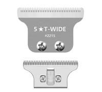 2215 Replacement T Wide Blades for Wahl 5 Star Detailer Li Trimmer 8081 and 8171 - Adjustable Stainless-steel Zero-Gap Trimmer Blade, Silver
