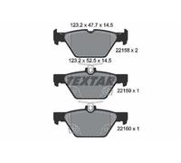 2215801 Textar Rear Brake Pad Set Fits Subaru Xv Outback Levorg Legacy Vi