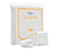 222Pcs White Square Facial Cotton Pads Lip Eye Makeup Remover Pads Soft Lint-Free Double-Side Triple Layered Cosmetic Cotton Pads for Face Toner Nail Polish