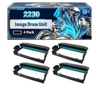 2230 Image Drum Unit Compatible for Dell 2230 2230d 2230dn 2330d 2330dn 2350d Printers, With Chip Large Capacity 30000 Pages (4 Pack Black)