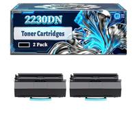 2230DN Toner Cartridges Compatible for Dell 2230 3330dn 3335dn 2230d 3333dn Printers, With Chip Large Capacity 4500 Pages (2-Pack Black)
