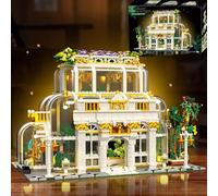 2231 Pcs - Friends Botanical Garden Building Set with LED Light Block for Adults Women Men 14+, MOC Flowers Garden Greenhouse Model Kits, Compatible with Lego Ideas, Valentine's Day Gift for Her Him
