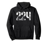 224 Area Code Elgin Illinois Mobile Telephone Area Code 224 Pullover Hoodie