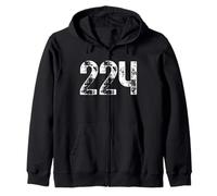 224 Area Code Elgin Illinois Mobile Telephone Area Code 224 Zip Hoodie