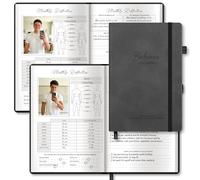 224-Page Gym Workout Log Book - 14-Week Exercise Books with Nutritional Reference Chart & Progress Tracker - Gym Accessories for Women & Men - A5 Weight Loss Journal - Fitness Diary, Work Out Notebook