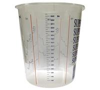 2240ml Clear Plastic Mixing Cup, Disposable Multipurpose Plastic Cups, Mixing Cup for Epoxy and Resin, Reusable Measurement Cup (Calibrated to 1900ml) - 10pk Includes Lids