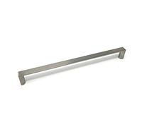 224mm Brushed Nickel Square D Handle for Kitchen Cabinets | Cupboards | Bedroom | Bathroom | Various Sizes
