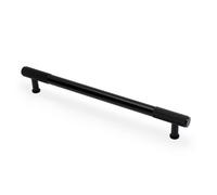 224mm Matt Black Reeded Ends Handle