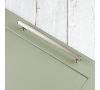 224mm Satin Nickel Cabinet Handle Reeded Textured Brushed Grey Kitchen Cupboard Door Drawer Pull Bathroom Bedroom Furniture