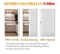 225 230 Cm Accordion Folding Doors, Sun-Shading & Heat-Insulating - Folding Sliding Door, Invisible Room Divider - Honeycomb Design Concertina Door for Patio, Barn, Closet(147x230cm)
