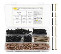 225 Pcs M3.5 M4 Screws for Wood, Assorted Self Tapping Wood Screws Set, Cross Countersunk Flat Head Self Drilling Drywall Screw for Wood, Chipboard, Masonry, Door Hinges