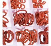 225 PCS Silicone O Ring Assortment Rubber Seal Kit from 6 mm O.D. to 20 mm O.D.