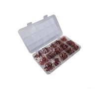 225 Piece Red Silicone O Ring Seal Kit High Temperature Resistant Gasket Set in Compact Box for Auto and Industrial Sealing Needs