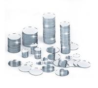 225 Pieces Small Circle Craft Mirror, Mini Mosaic Mirror Tiles Round Decorative Glass Mirror for DIY Crafts, 0.5 Inch, 0.75 Inch, 1 Inch, 1.2 Inch